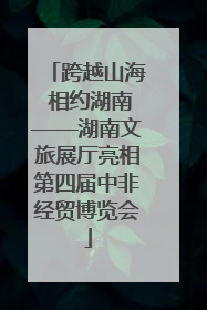 跨越山海 相约湖南——湖南文旅展厅亮相第四届中非经贸博览会