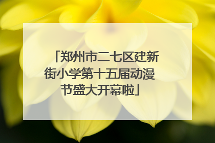 郑州市二七区建新街小学第十五届动漫节盛大开幕啦