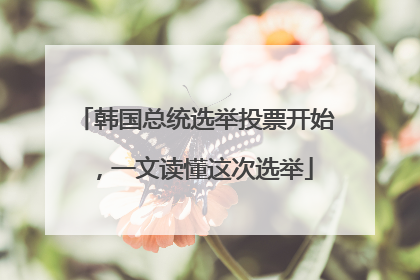 韩国总统选举投票开始，一文读懂这次选举