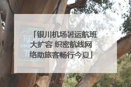 银川机场暑运航班大扩容 织密航线网络助旅客畅行今夏