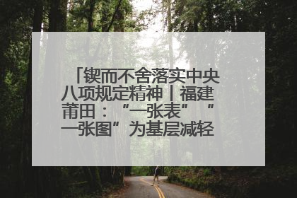 锲而不舍落实中央八项规定精神丨福建莆田：“一张表”“一张图”为基层减轻“数字负担”