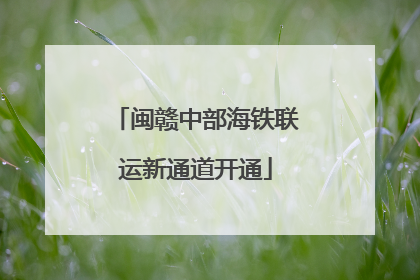 闽赣中部海铁联运新通道开通