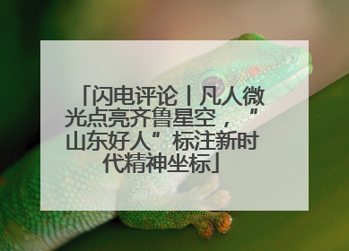 闪电评论丨凡人微光点亮齐鲁星空，“山东好人”标注新时代精神坐标