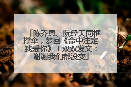 陈乔恩、阮经天同框撑伞，梦回《命中注定我爱你》！双双发文：谢谢我们都没变
