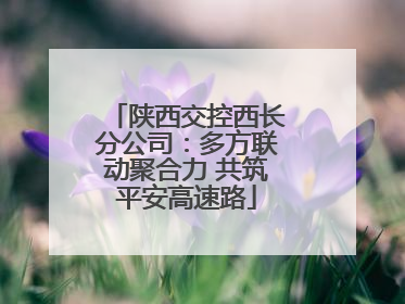 陕西交控西长分公司：多方联动聚合力 共筑平安高速路