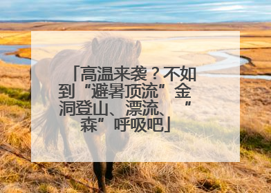 高温来袭？不如到“避暑顶流”金洞登山、漂流、“森”呼吸吧