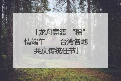龙舟竞渡 “粽”情端午——台湾各地共庆传统佳节