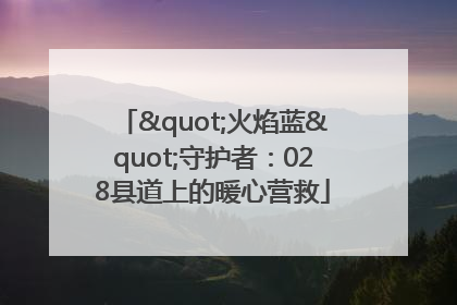 "火焰蓝"守护者：028县道上的暖心营救