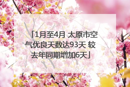 1月至4月 太原市空气优良天数达93天 较去年同期增加6天