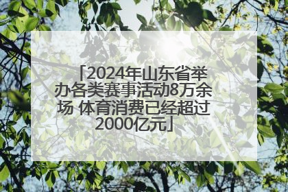 2024年山东省举办各类赛事活动8万余场 体育消费已经超过2000亿元