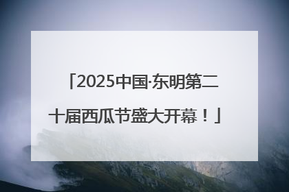 2025中国·东明第二十届西瓜节盛大开幕！