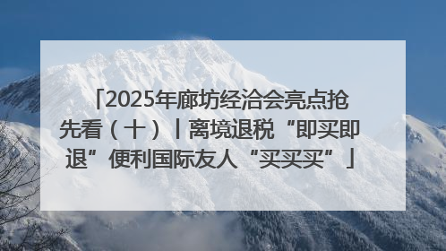 2025年廊坊经洽会亮点抢先看（十）丨离境退税“即买即退”便利国际友人“买买买”