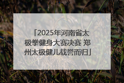 2025年河南省太极拳健身大赛决赛 郑州太极健儿载誉而归