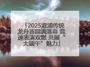 2025溆浦传统龙舟赛圆满落幕 竞速表演双燃 共展“大端午”魅力