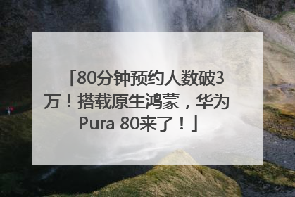 80分钟预约人数破3万！搭载原生鸿蒙，华为Pura 80来了！