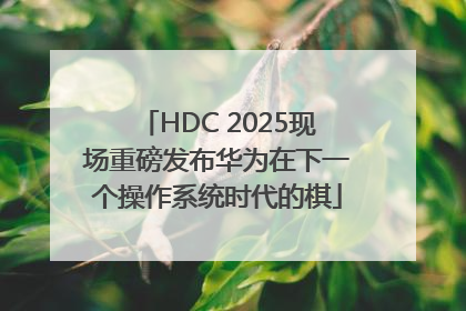 HDC 2025现场重磅发布华为在下一个操作系统时代的棋
